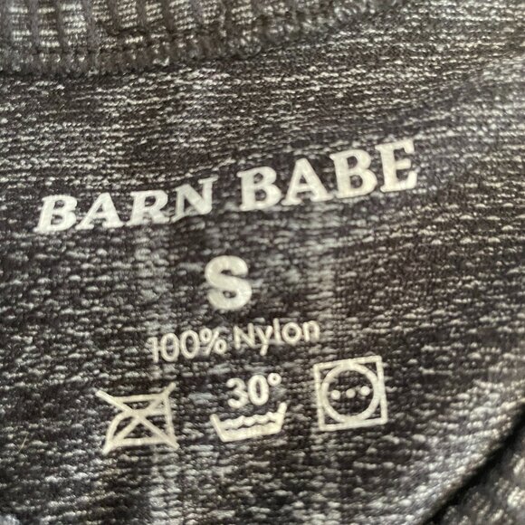 Barn Babe Equestrian Long Sleeve Charcoal Riding Top - Picture 4 of 4